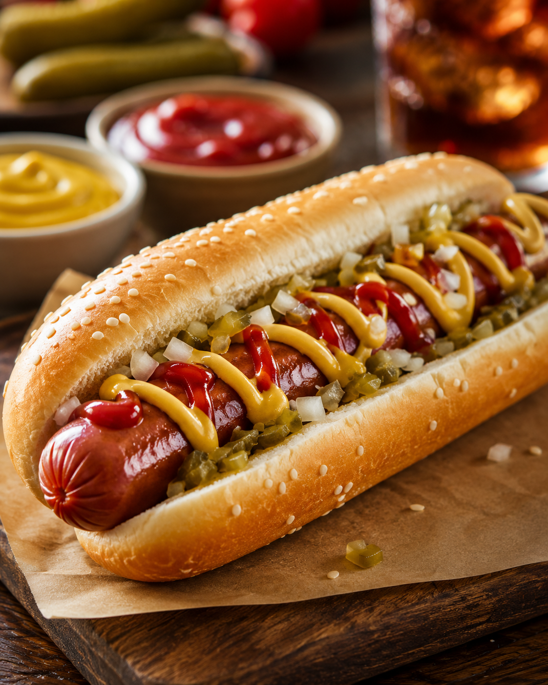 Fresh Veggies Hot Dog With Cheese