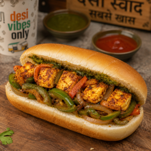 Paneer Veggie Hot Dog Without Cheeze
