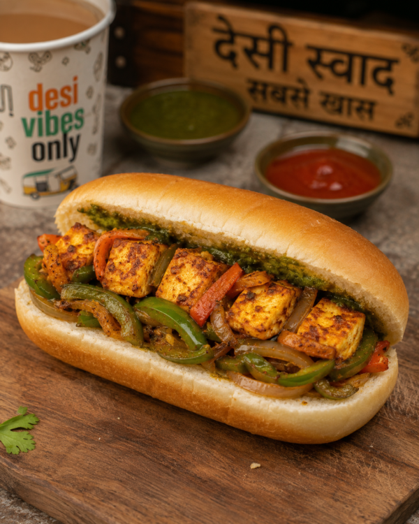 Paneer Veggie Hot Dog Without Cheeze