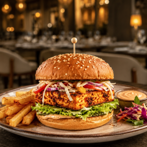 Peri Peri Paneer Burger Without Cheese