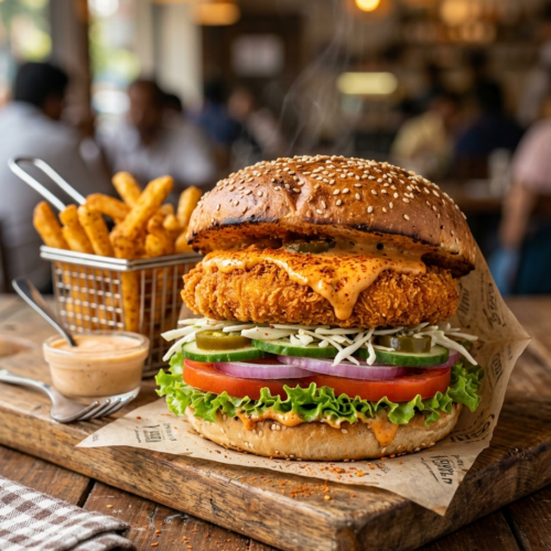 Peri Peri Veggie Burger Without Cheese