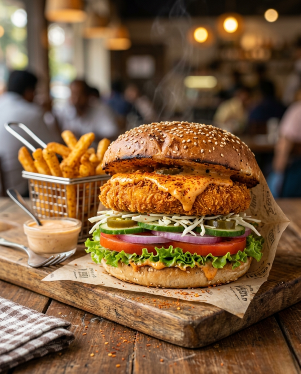 Peri Peri Veggie Burger Without Cheese