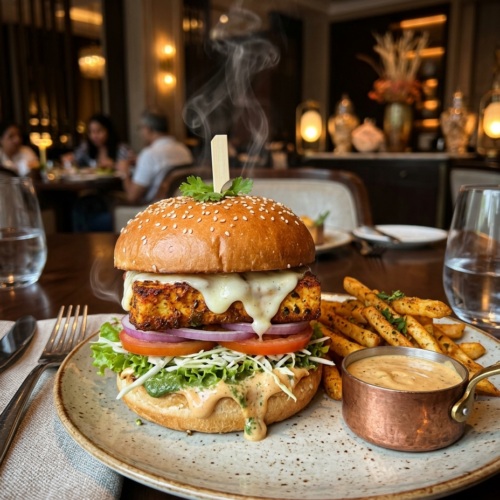 Paneer Burger With Cheese