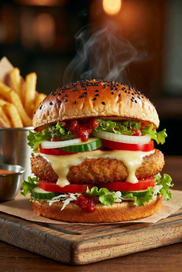 Veggie Burger With Double Cheese
