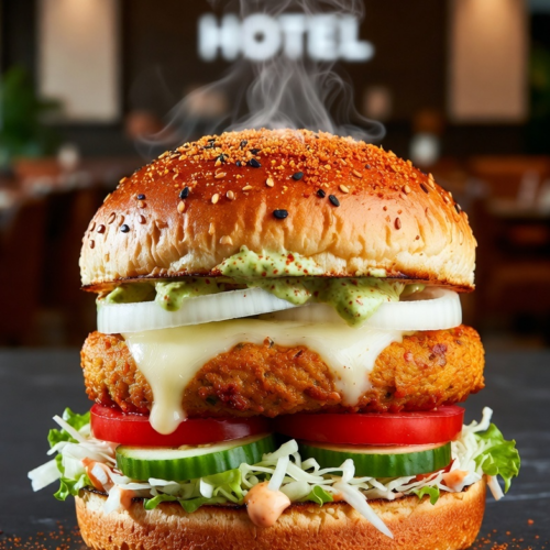 Peri Peri Veggie Burger With double Cheese